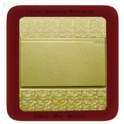 Picture of Exclusive  Winer Gold Switch 1Gang 1Way Switch-(7 Years Repless Warranty)