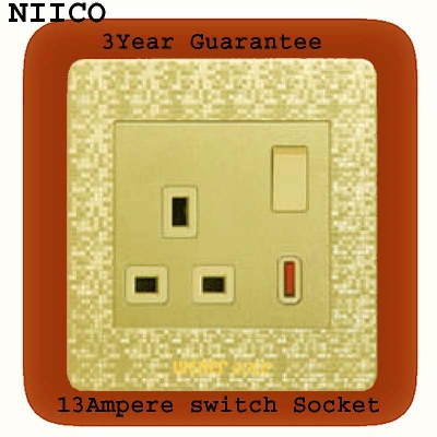 Picture of Exclusive  Winer Gold 13 Ampere Switch Socket-(3 Years Repless Warranty)