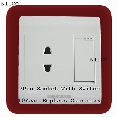 Picture of Wiener Super  Premium Quality 2 Pin Switch Socket -(10 Years Repless Warranty)