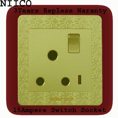 Picture of Exclusive  Winer Gold 15 Ampere Switch Socket-(3 Years Repless Warranty)