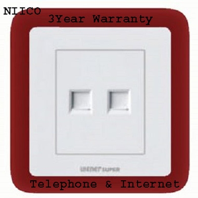 Picture of Wener Super  Premium Quality Telephone & Internet Socket -(3 Years Repless Warranty)
