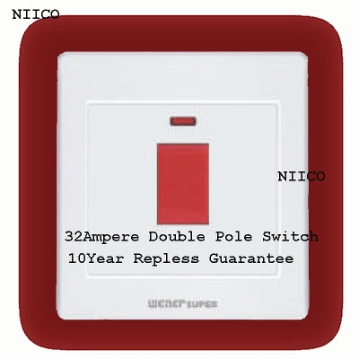 Picture of Wiener Super  Premium Quality 32 Ampere Double Pole Switch  -(10 Years Repless Warranty)