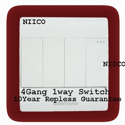 Picture of Wiener Super  Premium Quality 4 Gang 1Way Switch -(10 Years Repless Warranty)
