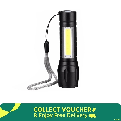 Picture of Rechargeable USB  HEAVY DUTY Torchlight With  Flashlight  Zoomable- Model-009