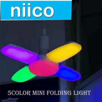 Picture of Foldable 4 Fan Blade 5 Color LED Bulb Heavy Duty -(Wing Size-2 inch)