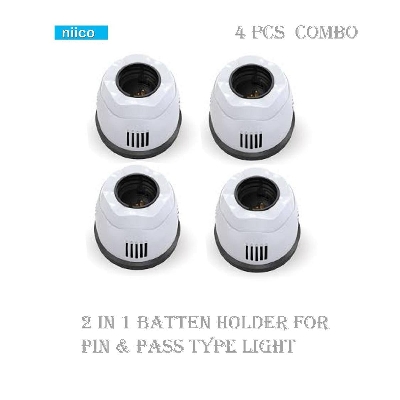 Picture of Batten Holder 2 in 1 Exclusive For Pin +Pass Type Light (4 PCS Combo)