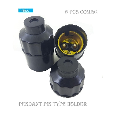 Picture of Safety Pendant Holder Black Color For Pin Type Light (6 PCS Combo)