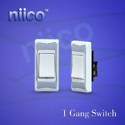Picture of PIANO 1 GANG 1 WAY SWITCH MODEL NIICO- PIANO 1 GANG (12 PCS Combo)