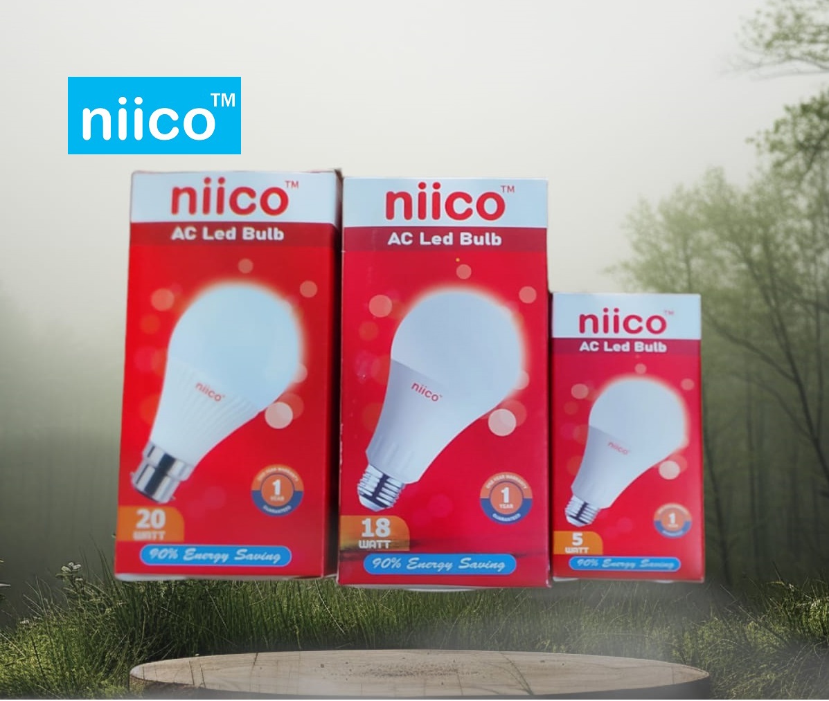 Picture of ECO LED Bulb Premium Quality niico-5 Watt Pin Type holder (1 Year Warranty)