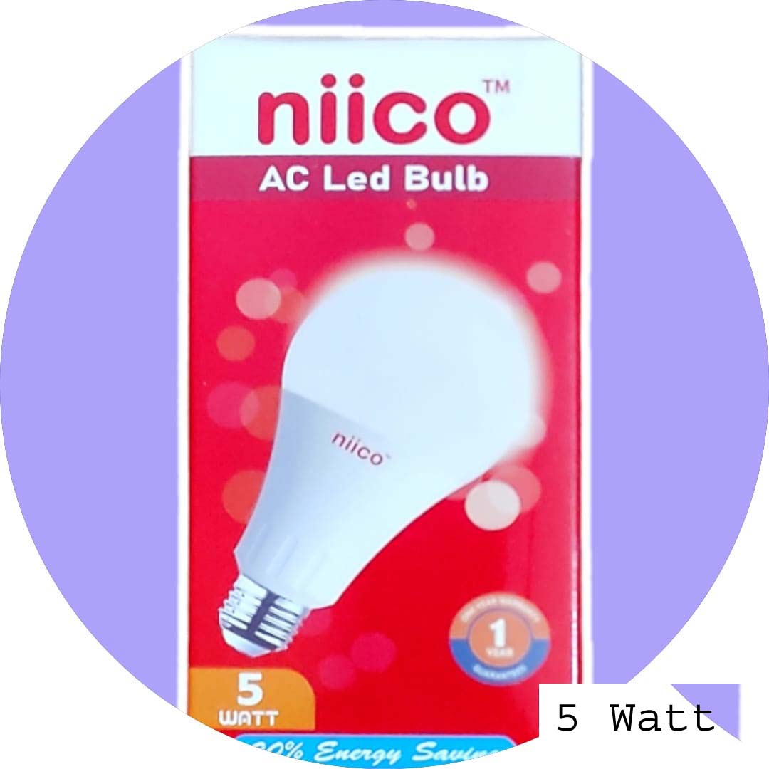 Picture of ECO LED Bulb Premium Quality niico-5 Watt Pass Type holder (1 Year Warranty)