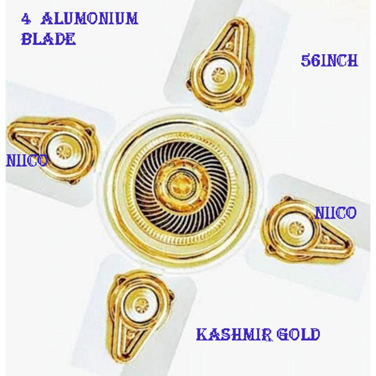 Picture of Experience Luxurious Comfort with the Kashmir Gold Exclusive 56" Ceiling Fan: 04 Blades of Elegance Backed by a 10-Year Repless