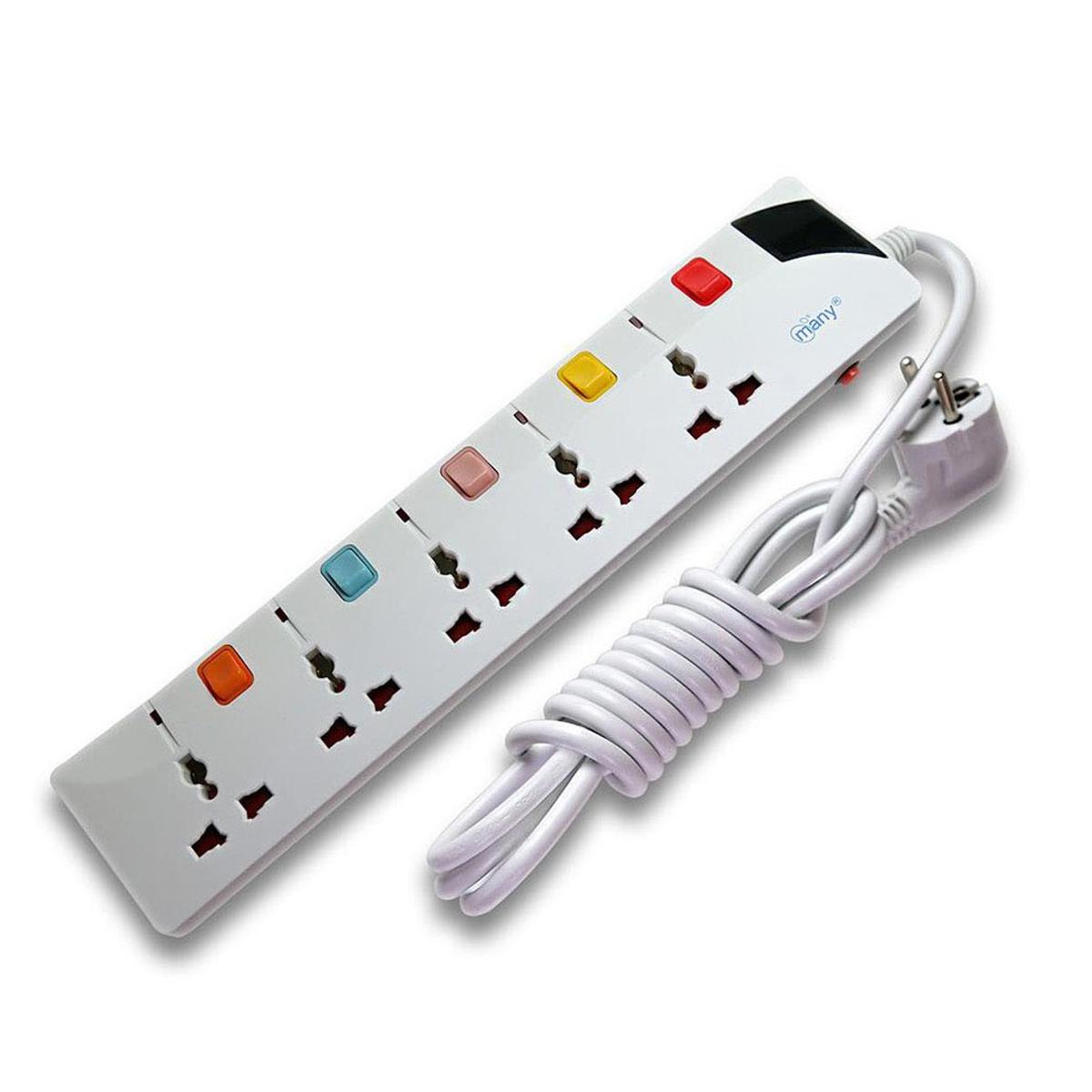 Picture of Multi Plug Heavy Duty 5 Gang Model MTS-G157-2Pin Plug/5 Meter Wire