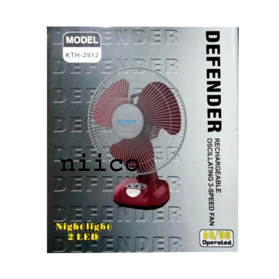 Picture of Ultimate Rechargeable Fan kth Defender/Kennede  Multi-Function 12" Fan Model-ktH2912. Stay Cool and Comfortable Anywhere(10 Year Life Time)