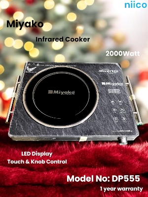 Picture of Miyako Infrared Cooker  Energy Savings & Smokeless  Capacity : 2000 Watt-Any Type Of Pan-1 Year Warranty-Model-555/666/777