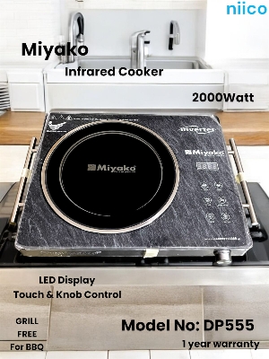 Picture of Miyako Infrared Cooker  Energy Savings & Smokeless  Capacity : 2000 Watt-Any Type Of Pan-1 Year Warranty-Model-555/666/777