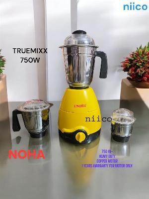 Picture of Noha Heavy Duty Mixer Blender 3 Stainless Steel Jar -750 Watt (1 Year Warranty) 3 Stainless Still Jar 100 Percent Cooper Mixer blender