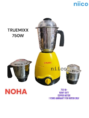 Picture of Noha Heavy Duty Mixer Blender 3 Stainless Steel Jar -750 Watt (1 Year Warranty) 3 Stainless Still Jar 100 Percent Cooper Mixer blender