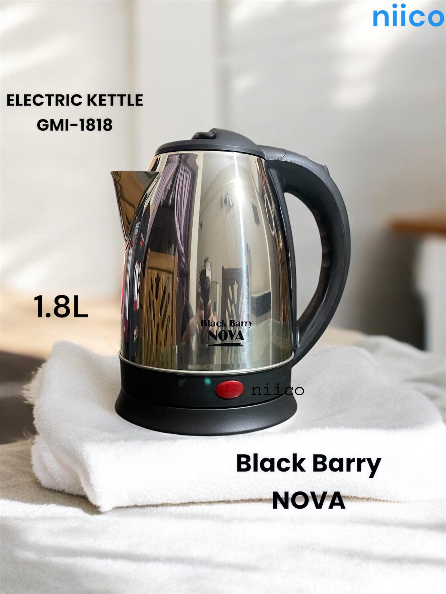 Picture of Nova Heavy Duty Durable  Electric Kettle = 1.8 Liter  (1 Years Warranty)