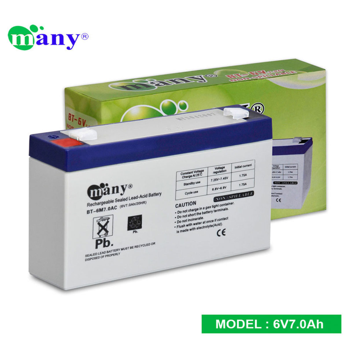 Picture of Charger fan Rechargeable Battery Maintenance free Model-6V 7.0Ah