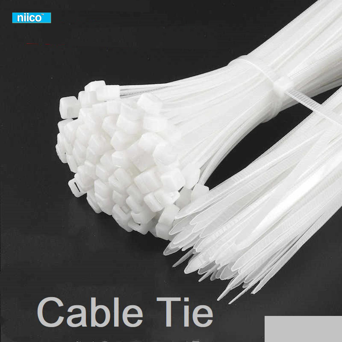Picture of Cable Ties 4 Inch 3 X 100 mm White Color Durable Nylon Self-Locking Electric Zip Tie-100 PCS Packet (Bundle)