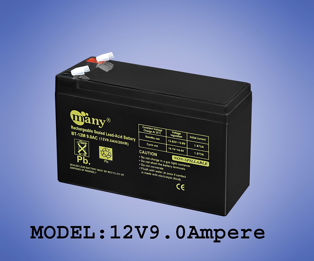 Picture of UPS Heavy Duty Battery Rechargeable - 12v9.0 Ampere (Maintenance Free)