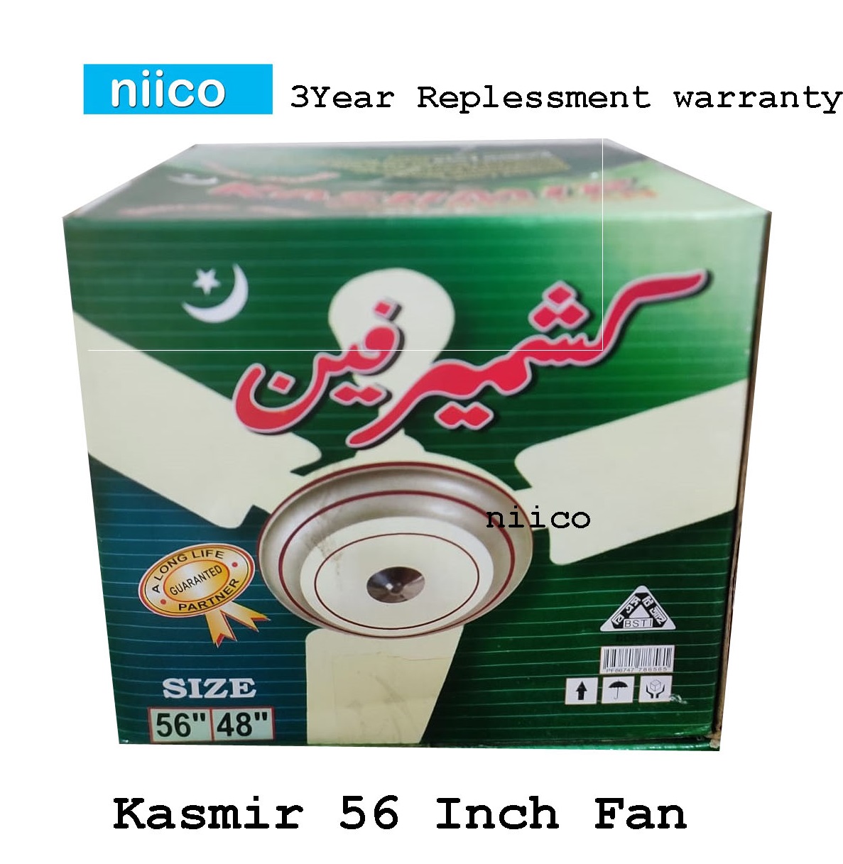 Picture of Kashmir Heavy Duty Exclusive 56" Ceiling Fan: 03 Blades - 3 Year Repless Warranty