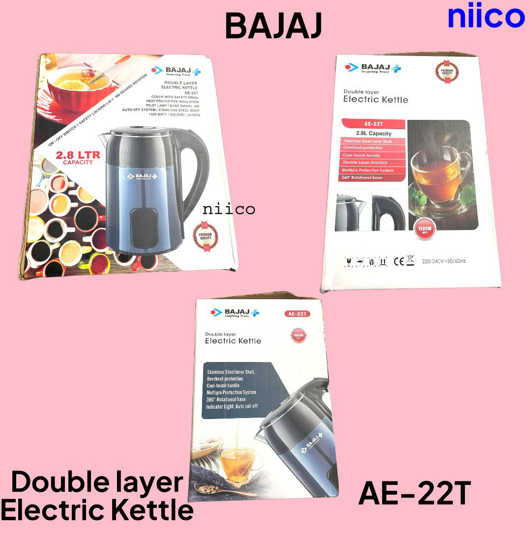 Picture of BAJAJ Durable long Life Heavy Duty  Electric Kettle  Double layer Kettle = 2.8 LTR  (1 Years Warranty)