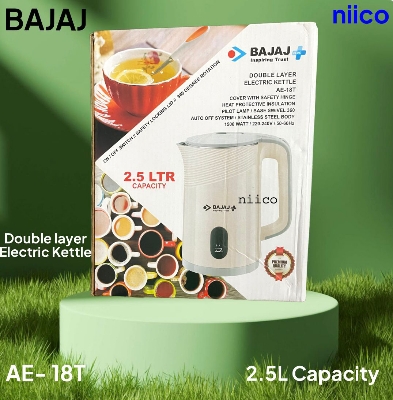 Picture of BAJAJ Durable long Life Heavy Duty  Electric Kettle  Double layer Kettle = 2.5 LTR  (1 Years Warranty)
