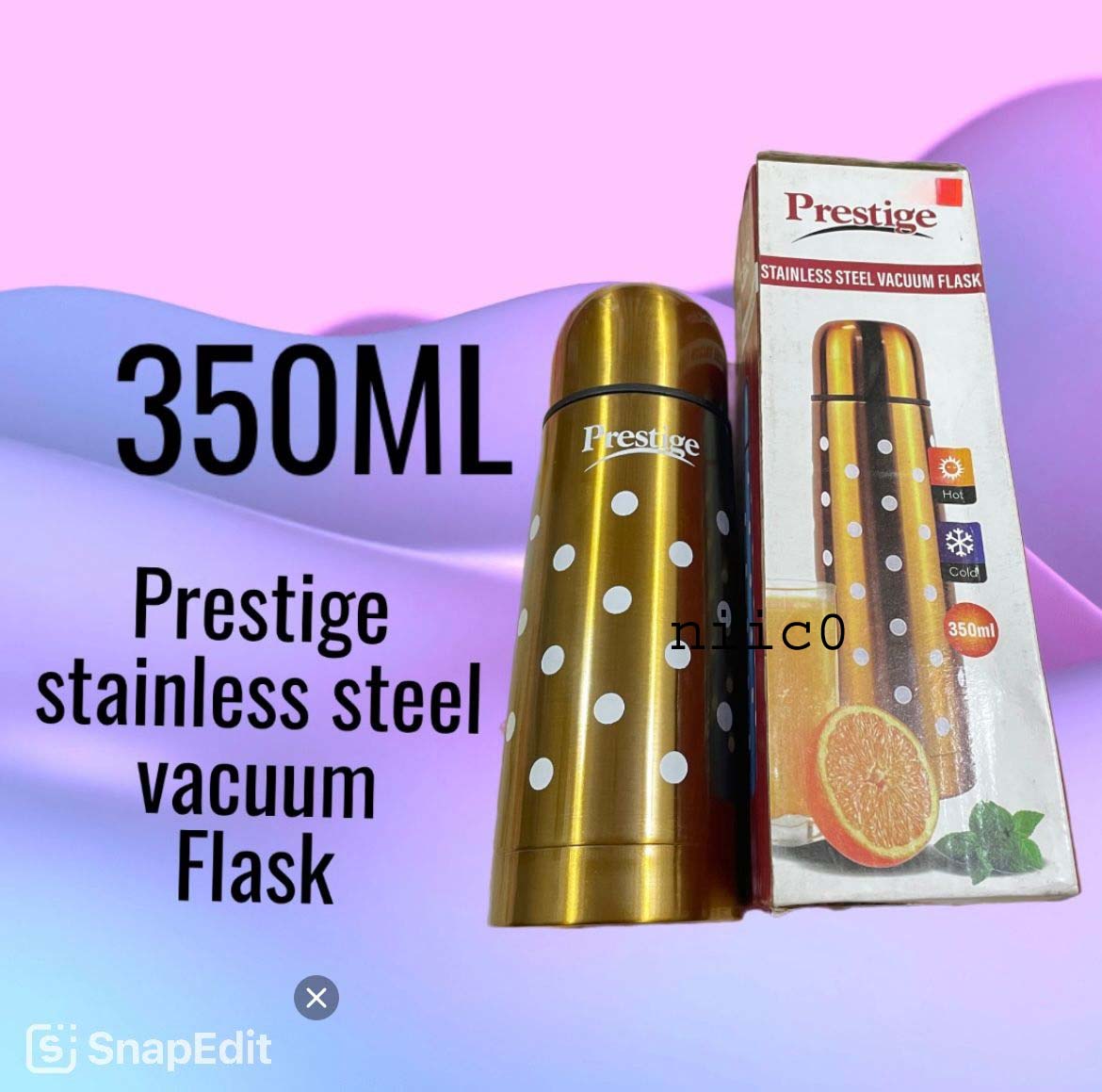 Picture of Prestige Heavy duty Vacuum Flask 350 ML ALL STEEL HOT/COLD WATER FLASK/TEA FLASKS/VACUUM BOTTLE