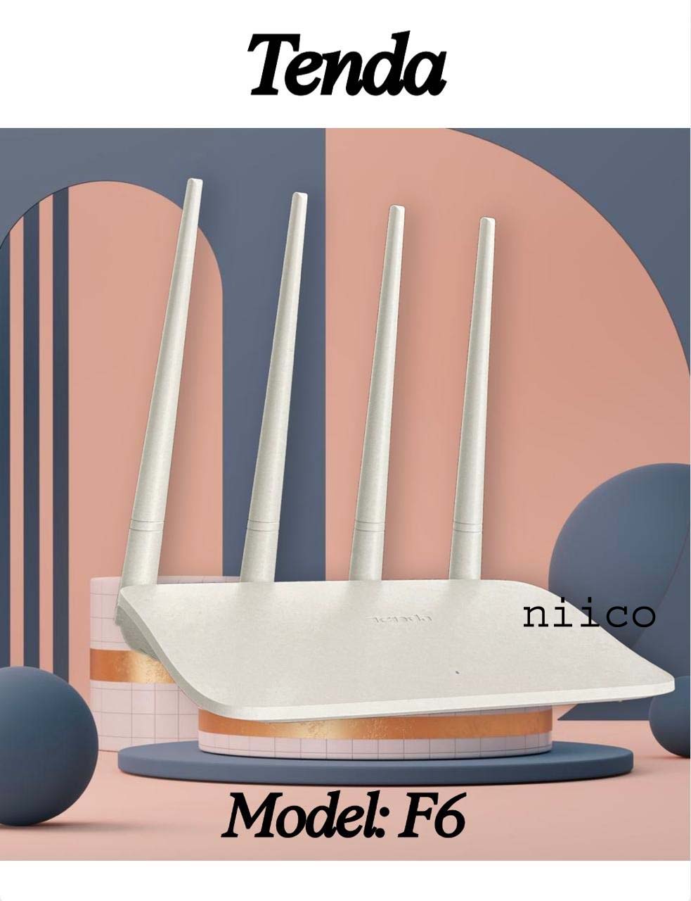 Picture of Tenda F6 300 Mbps Wireless Home Router N300 4 Antenna Wifi Router-1 Year Warranty