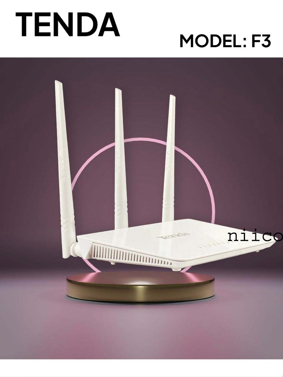 Picture of Tenda F3 300 Mbps Wireless Home Router N300 3 Antenna Wifi Router-1 Year Warranty