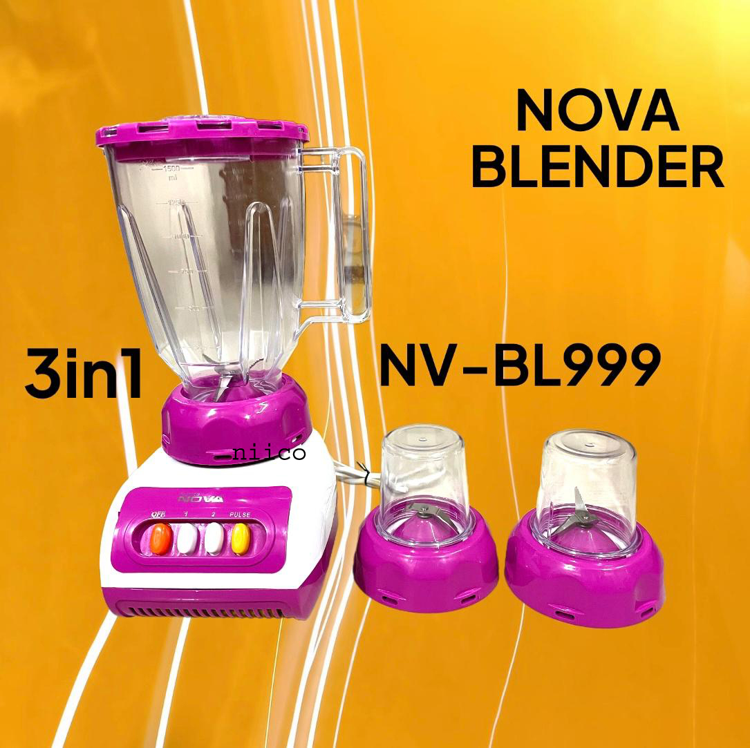 Picture of Nova 3 IN 1 -350 Watt  HIGH SPEED ENERGY EFFICIENT  MOTOR 43IN 1 ELECTRIC Heavy Duty Mixer Blender : (2 Year Warranty)
