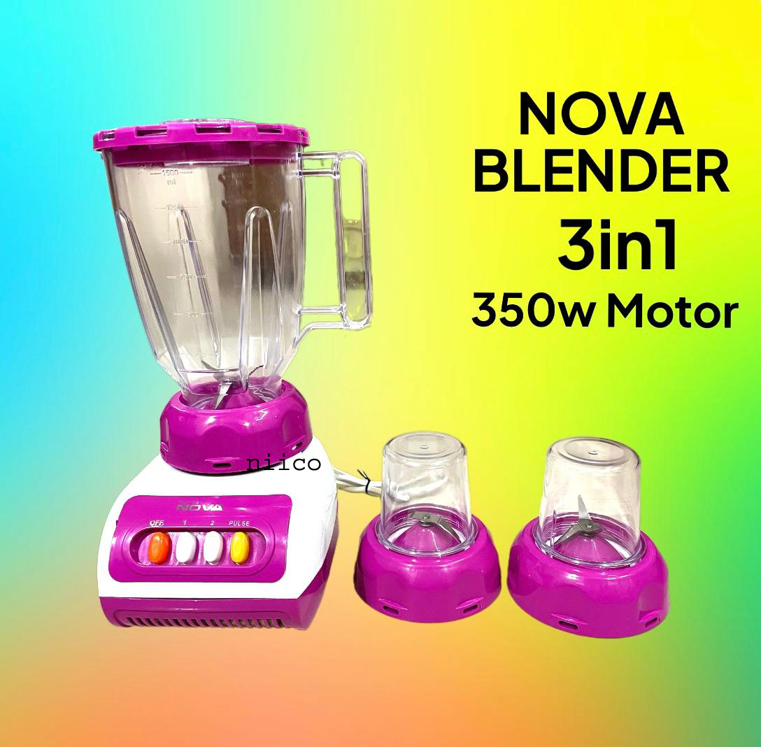 Picture of Nova 3 IN 1 -350 Watt  HIGH SPEED ENERGY EFFICIENT  MOTOR 43IN 1 ELECTRIC Heavy Duty Mixer Blender : (2 Year Warranty)