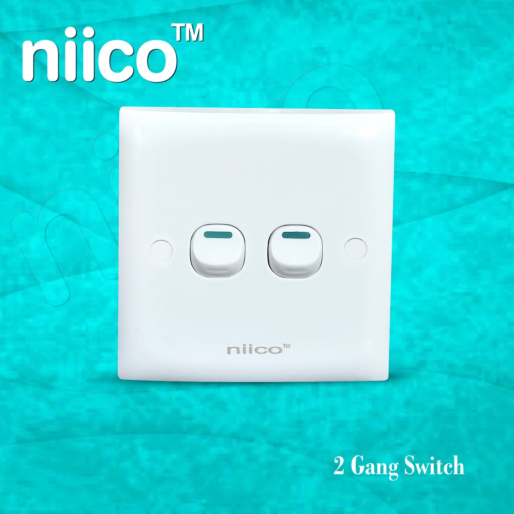Picture of NIICO Classic 2 Gang 1 Way Wall Switch ( 5 Year Warranty)