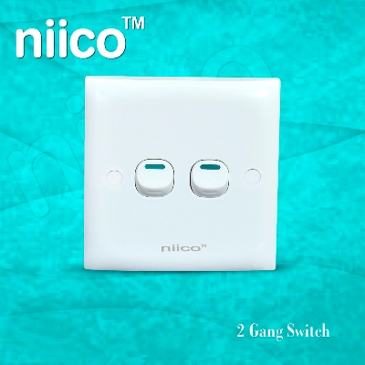 Picture of NIICO Classic 2 Gang 1 Way Wall Switch ( 5 Year Warranty)