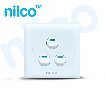 Picture of NIICO Classic 3 Gang 1 Way Wall Switch ( 5 Year Warranty)
