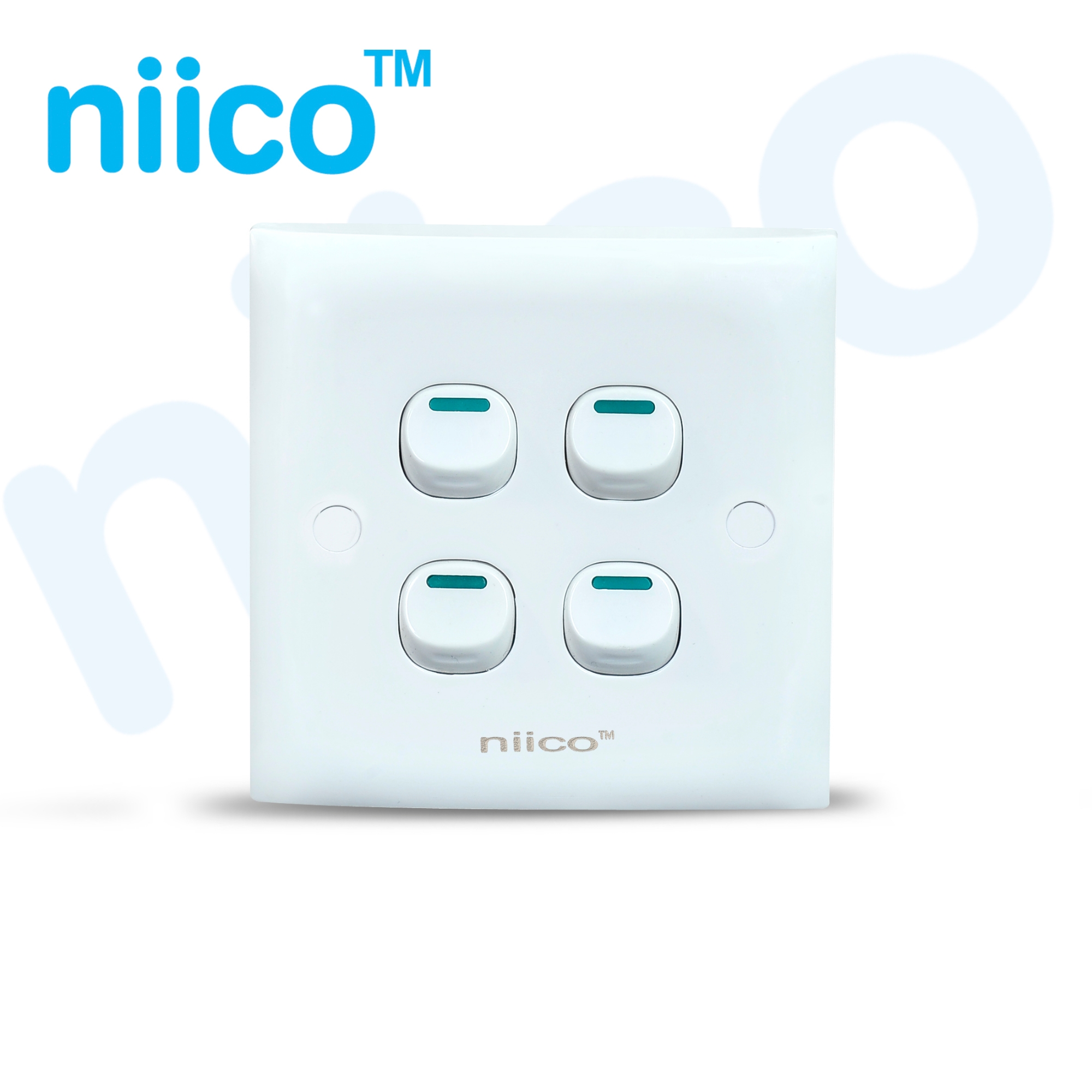Picture of NIICO Classic 4 Gang 1 Way Wall Switch ( 5 Year Warranty)