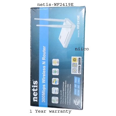 Picture of Netis 300MBPS WIRELESS N ROUTER 2 ANTENNA WITH 5DBI FIXED MODEL- WF2419E -1 YEAR WARRTY