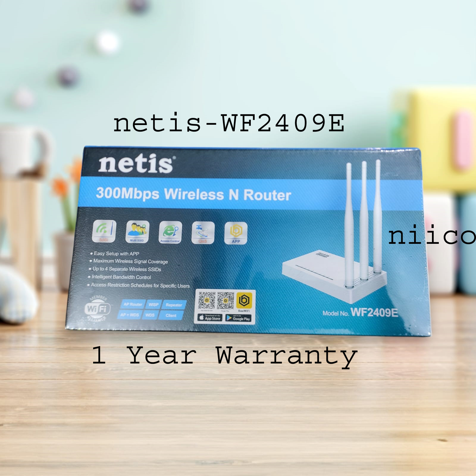 Picture of Netis 300MBPS WIRELESS N ROUTER 3 ANTENNA WITH MODEL- WF2409E  -(1 YEAR WARRTY)