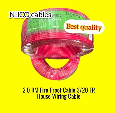 Picture of 2.0 RM Fireproof Niico House Waring  Copper cable 1 coil - 2.0 rm 3/20 Copper cable Red Color -(5 Year Warranty )-100 Guz=300 Foot Copper Wire