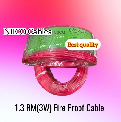 Picture of Niico House Waring Cable 1.3 RM Fireproof Copper cable 1 coil - 1.3 rm (3-W) 3/22 Copper cable Red Color -(5 Year Warranty )-95 Guz=284 Foot Copper Wire