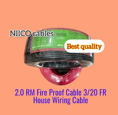 Picture of Niico House Waring Cable 2.0 RM Fireproof Copper cable 10 Guz - 2.0 rm 3/20 Copper cable Black Color -(5 Year Warranty )-0 Guz=30 Foot Copper Wire