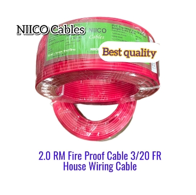 Picture of Niico House Waring Cable 2.0 RM Fireproof Copper cable 20 Guj - 2.0 rm 3/20 Copper cable Red Color -(5 Year Warranty )-20 Guz=60 Foot Copper Wire