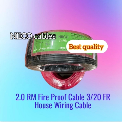 Picture of Niico House Waring Cable 2.0 RM Fireproof Copper cable 50 Guz - 2.0 rm 3/20 Copper cable Black Color -(5 Year Warranty )-50 Guz=150 Foot Copper Wire