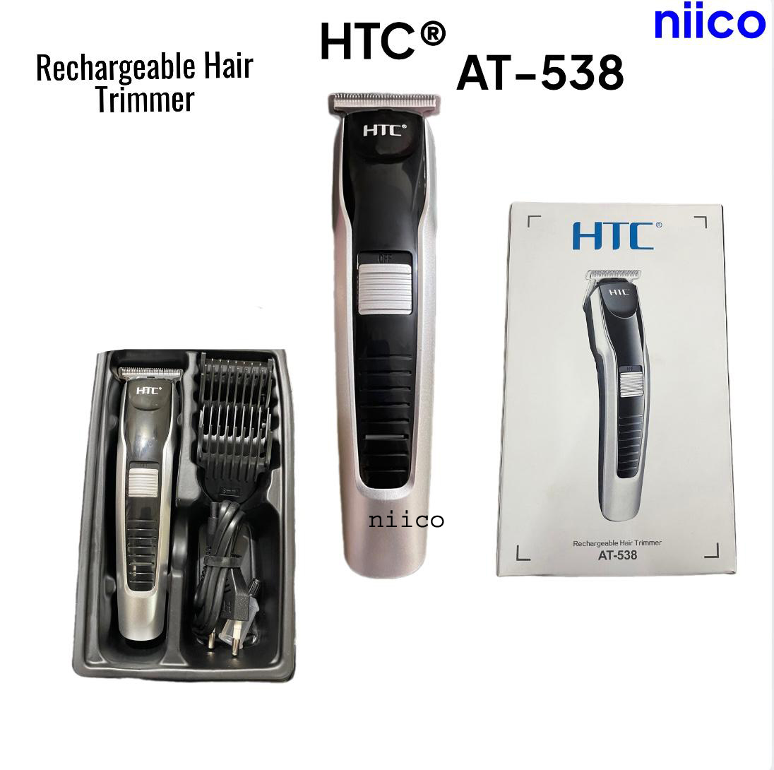 Picture of HTC Professional Rechargeable Hair Clipper  Durable Trimmer for Men Model:AT-538-4 Clip -Using Time -45 Minutes