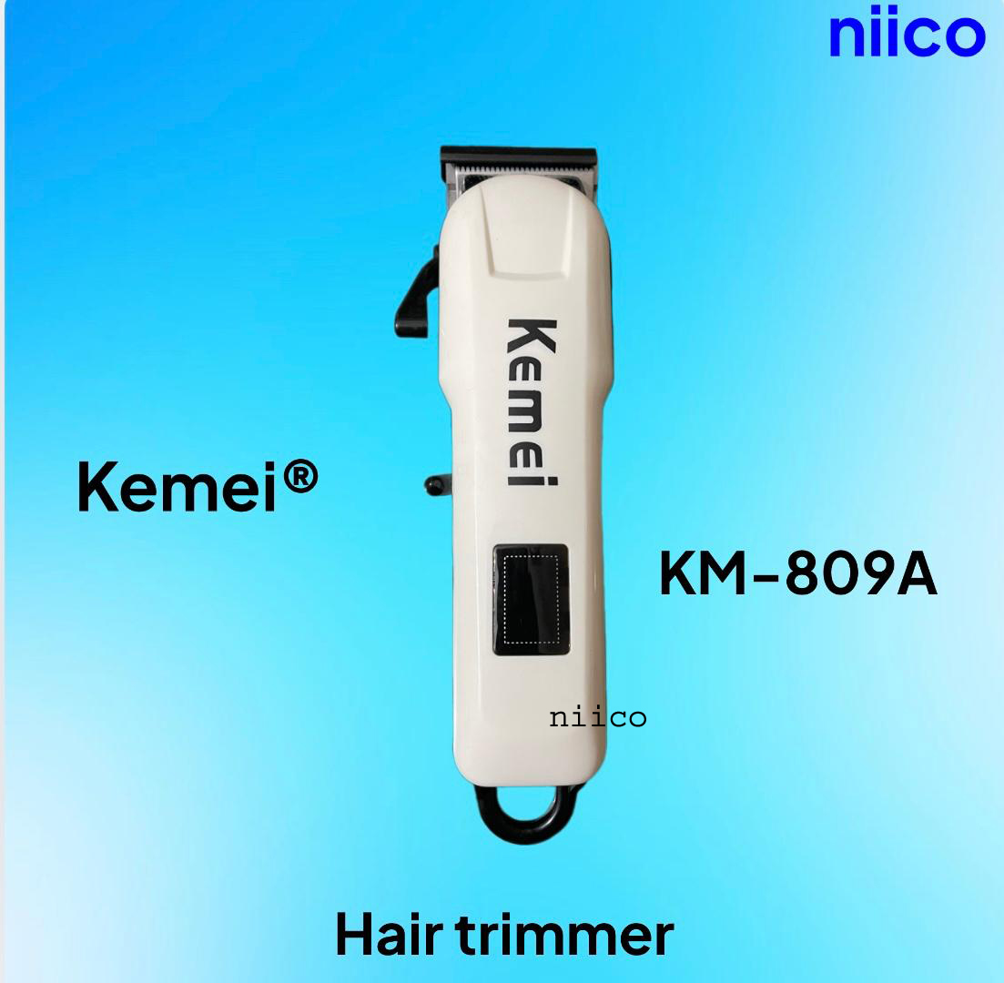 Picture of Kemei AC/DC Digital Electric Rechargeable Professional Hair Clipper Trimmer Model -KM-809A (4 Plastic Attachment Combs)