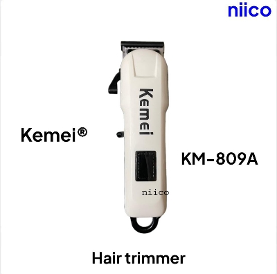 Picture of Kemei AC/DC Digital Electric Rechargeable Professional Hair Clipper Trimmer Model -KM-809A (4 Plastic Attachment Combs)