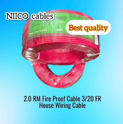 Picture of Niico House Waring Cable 2.0 RM Fireproof Copper cable 1 coil - 2.0 rm 3/20 Copper cable Red Color -(5 Year Warranty )-100 Guz=300 Foot Copper Wire