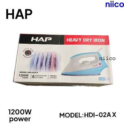 Picture of HAP  Heavy Weight Dry Iron - Iron Machine Model : HDI 02AX -1.5 Kg  Effortlessly Iron Clothes With Automatic Heavy-Weight Dry Iron:1 Year Warranty