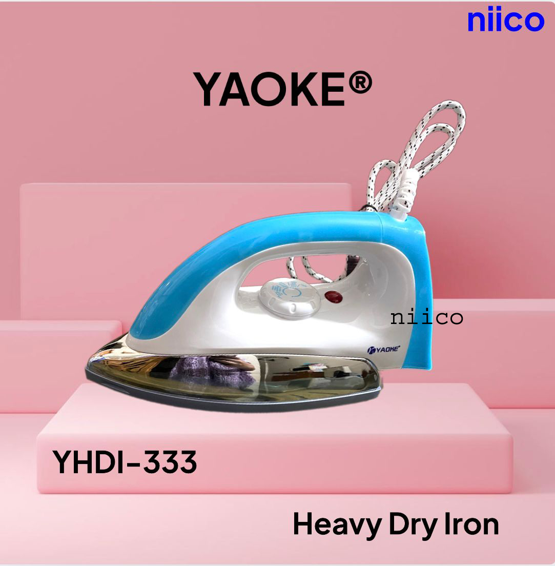Picture of Yaoke  Ceramic Soleplate Heavy Weight Dry Iron - Iron Machine Model : YHDI -333- Effortlessly Iron Clothes With Automatic Heavy-Weight Dry Iron:1 Year Warranty